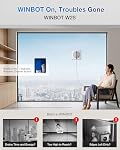 ECOVACS WINBOT W2S Robot de nettoyage de fenêtres, nettoyage intelligent de bord à bord avec TruEdge Des crottes, 3 Buses d'eau, 10-Level Système de sécurité, Win-SLAM 4.0 Planification des routes, même système d'escalade