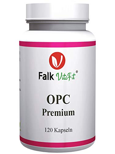 Falk VitaFit OPC Premium I hochdosiertes Traubenkernextrakt I 332,5mg OPC pro Kapsel I aus französischen Trauben I 120 Kapseln Falk VitaFit OPC Premium I hochdosiertes Traubenkernextrakt I 332,5mg OPC pro Kapsel I aus französischen Trauben I 120 Kapseln