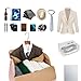 Trendfetchus Foldable Travel Bag, Travel Convertible Carry On Garment Bag with Shoe Pouch & Detachable Shoulder Strap, Waterproof Fashion Luggage(White)
