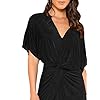Floerns-Womens-Short-Sleeve-V-Neck-Twist-Front-Split-Midi-Dress Floerns Women's Short Sleeve V Neck Twist Front Split Midi Dress Black-2 L