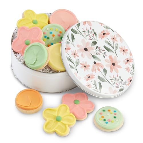 Cheryl's Cookies® Floral Cookie Gift Box Tin w/ 10 Buttercream-Fr...