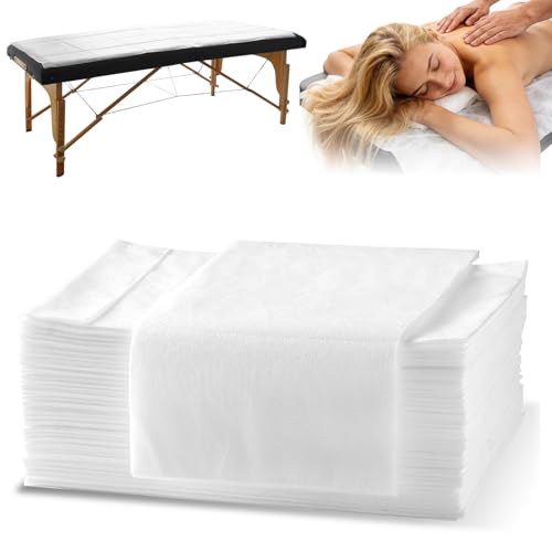 Image of Disposable Bed Sheets Massage Table Sheets, 20 Pcs Massage Sheets Cover Non-Woven Fabric for Spa, Beauty Salon, Hotels, 70'' x 31''
