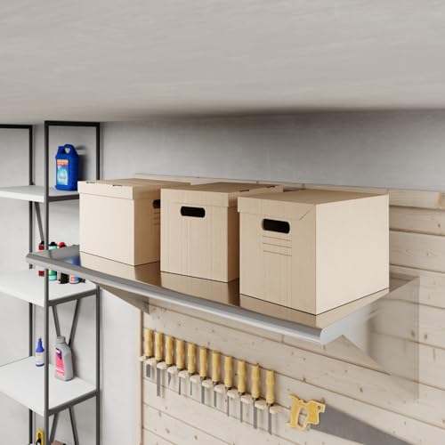 Image of AmGood 48 inch Long X 24 inch Deep Stainless Steel Wall Shelf | NSF Certified | Appliance & Equipment Metal Shelving | Kitchen, Restaurant, Garage, Laundry, Utility Room