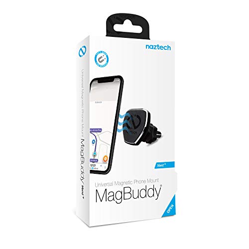 Naztech Magbuddy Car Air Vent Cell Phone Holder Mount [Hands Free - Easily Install] Universal Compatibility For Iphone 14/ 13/ 12/Pro /Pro Max, Galaxy S23/S22, Pixel, Most Devices & More [Black] 14535 #TOP6