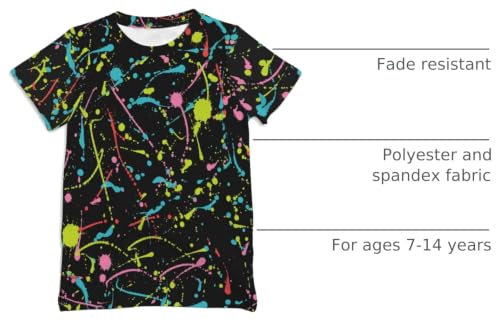 Image of Ainuno Graphic Tees for Boys Girls Kids 7-14Y, Summer Short Sleeve T Shirt Cool 3D Print