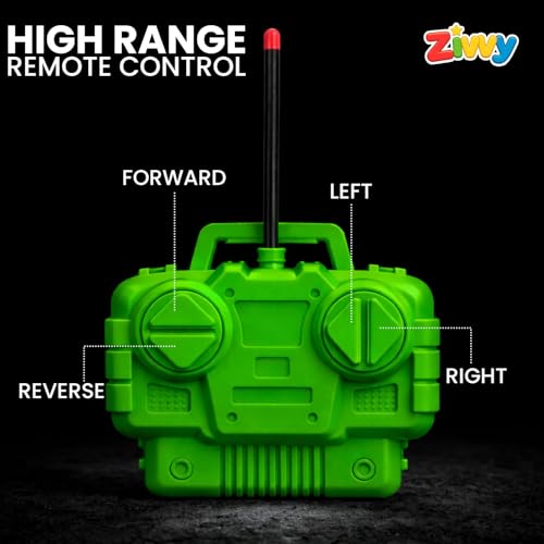 Image of Green Rechargeable Remote Control Car Toy, RC Racing Vehicle for Children, High Speed, 3D LED Light Car, Kids Battery Car, RC for Boys & Girls, Toys for Kids, Birthday Gift for Boys and Girls