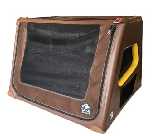Tami - Hundetransportbox aufblasbar Tragebox Transportbox Hundebox Reisebox Autotransportbox Kofferraumbox Gitterbox Käfig Hund Box Dogbox Inflatable inkl. Dog-Vital Bio-Hundekeks (XL)
