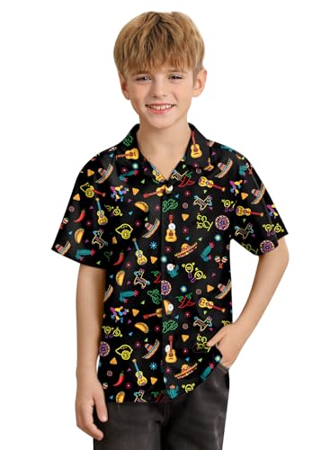 Image of BesserBay Unisex Kids 4th of July Shirt Girls Boys Patriotic Button Down Shirt American Flag Top 4-14 Years
