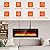 50" Electric Fireplace, Dual Heater 750/1500W, Adjustable Brightness, Wall Recessed and Wall Mounted Fireplace, Fireplace Heater with Touch Screen & Remote Control, Linear Fireplace, Logs & Crystal