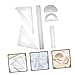 NUOBESTY 6pcs Plastic Geometry Set Includes Protractor Triangle Rulers and Straight Rulers for Accurate Measuring Classroom and Office Use