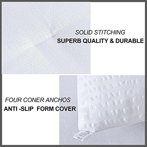 Nanko Seersucker Twin Comforter Set White 2Pc, All Season Reversible Down Alternative Quilted Duvet Insert, Microfiber Filling, Bedding Sets In A Bag, 68 X 90 Inch #TOP5