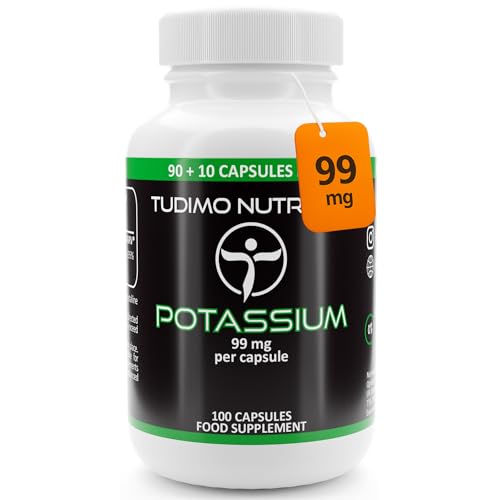 Gluconate de potassium 99mg | 100 capsules en lot de 6