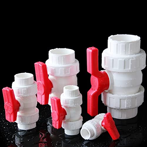 Válvula de bola de PVC de 25mm unión doble para adaptador de tanque gris 6