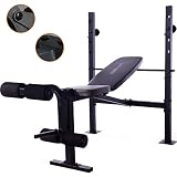 Aparato para Sentadillas Press de banca Estante para Barra de Fitness para Hombre Estante Multifuncional Soporte Ajustable Gimnasio casero en casa...