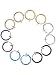 Mudder 12 Pieces Fake Earrings Nose Ear Lip Clip Rings Non-pierced Earring Hoops Body Jewelry for Men and Women, 6 Colors