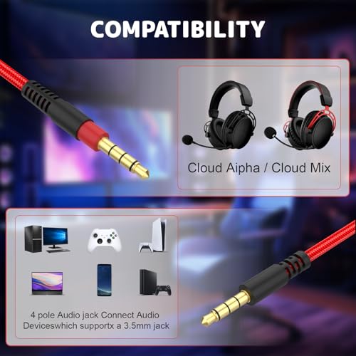 Cable para cascos HyperX que soluciona los fallos de sonido con control de volumen integrado 2