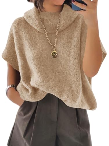 Cicy Bell Womens Oversized Turtleneck Poncho...