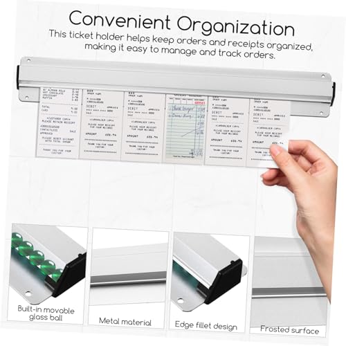 Soporte de comandas resistente de metal autoadhesivo para pedidos y notas 5