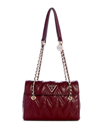 ★Guess ★Eda Flap Shoulder Bag ★関税込★ GUESS EDA Flap Shoulder Bag, Burgundy, One Size : Amazon.com