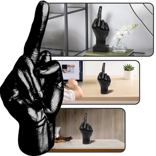 Cadeau pour le bureau rigolo avec cette statue de main provocante