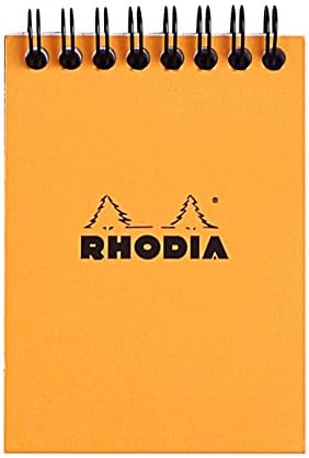 RHODIA 185019C - Spiral Notebook (Full Bound) Black - A4 - Lined - 80 Detachable Sheets - White Clairefontaine Paper 80 g/m - Soft and Resistant Coated Card Cover - Classic