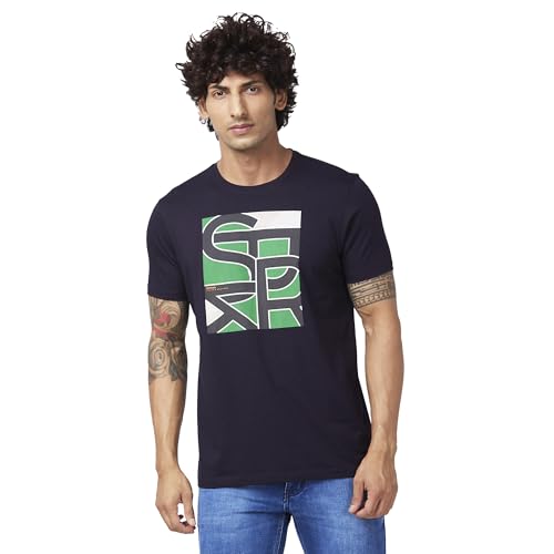 Image of Spykar Men's Solid Slim Fit T-Shirt