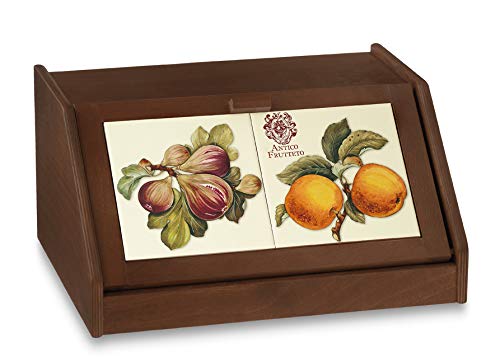 Portapane in ceramica e legno "Antico Frutteto"