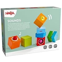 HABA Entdeckerbausteine Klangspaß – 6 Klangbausteine aus Holz für Baby & Kleinkind ab 1 Jahr, Musikspielzeug & Montessori Spielzeug zur Wahrnehmung ab 12M – 2014451001, Edition 2026
