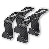 New Carbon Fiber Pattern Car Essentials Seat Headrest Hook or Car Handbag Clothes Coat fit Universal...