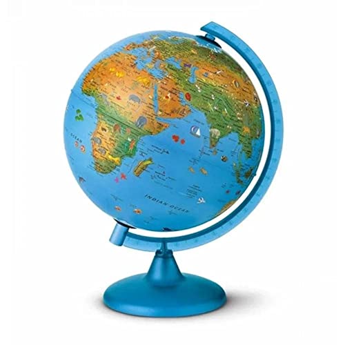 Globo Terrestre Com Luz - 25 Cm - Arca - Azul - Tecnodidattica