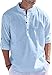 Bellstone Men's Cotton Blend Solid Regular Fit Kurta (KURTA1500_Single_Sky Blue_Medium