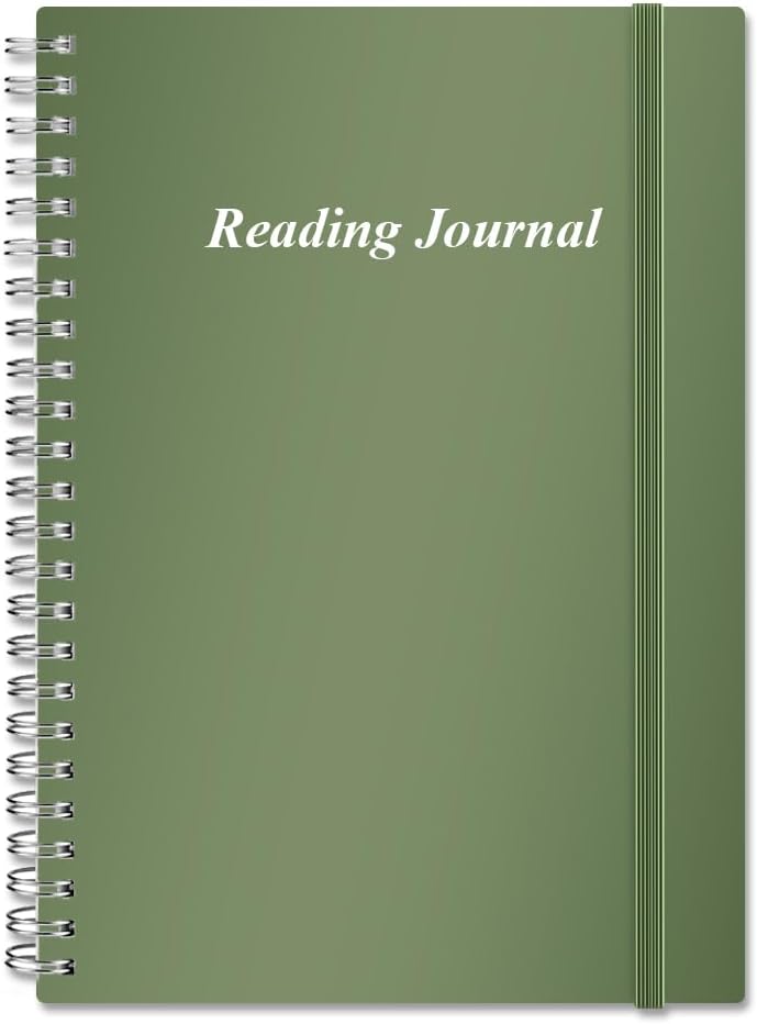 Reading Journal - Review and Track Your Reading Progress with 72 Book Reviews - Book Journal Reading Log Journal with Back Pocket, 5.8" x 8.3", Cyan