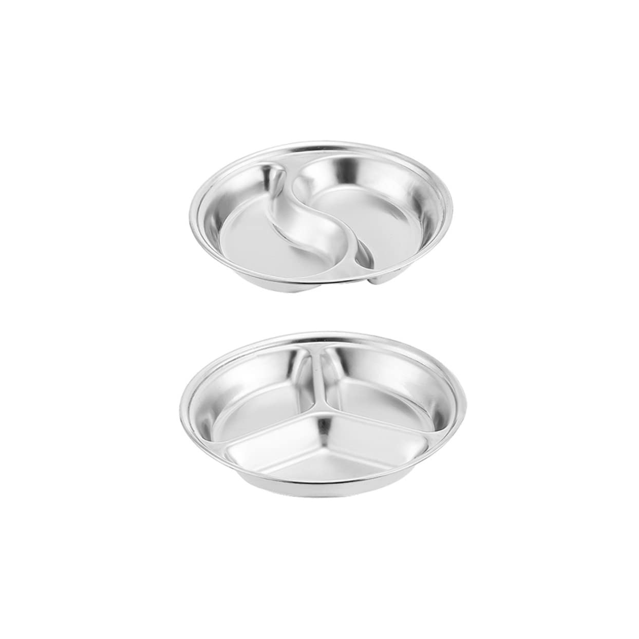 FELTECHELECTR 4pcs Divided Sauce Plates Dipping Dish for Sauces Snacks and Appetizers for Family Gatherings Bbqs and Daily Use Compact Design