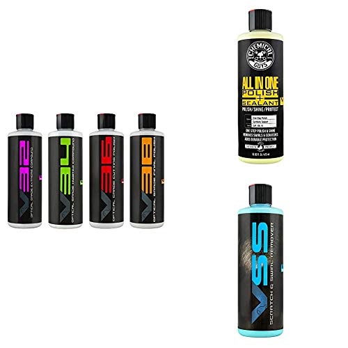 Chemical Guys Full Polish, Compound and Scratch & Swirl Remover Bundle (6 16 oz Bottles)