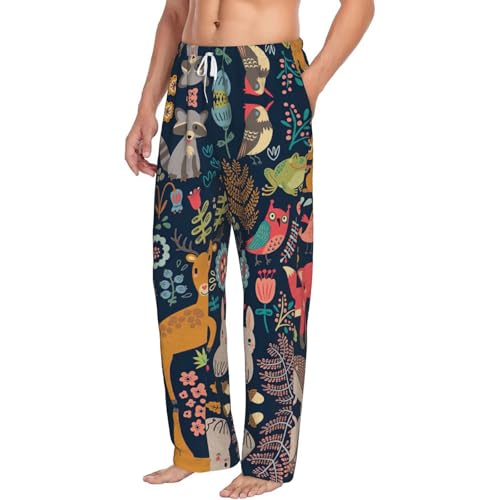 Pantalon de détente doux lapin et oiseau cadeau idéal homme tout âge