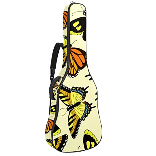 Housse guitare étanche rembourrée contre les chocs sac à dos acoustique classique motif tigre