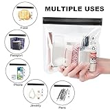 Aucuu 1L Flugzeug Beutel Flüssigkeiten,20x20cm Kulturbeutel Transparen Reise Kosmetiktasche,Transparent Kulturtasche,Auslaufsichere Reisekulturbeutel,Flughafensicherheit Zugelassene Flüssigkeitsbeutel