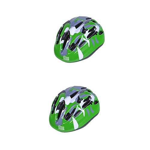 Casque de vélo enfant SOLUSTRE dessin animé roller skating cyclisme 2 pièces
