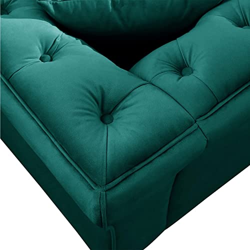 Image of Supernal 3 Seater Sofa Set with Brass Legs Perfect Gives Luxurious Look for Home /Living Room /Office /Guest Room /Hotels /Lounge