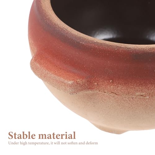 Veemoon Heat-Resistant Pottery Clay Casserole Pot 700ml for Cooking Rice Noodles and Hot Pot - Versatile and Effortless to Clean, Ideal for Direct Flame Use without Lid - Image 3