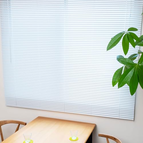 イージーブラインド ブラインド アルミ 横型 オーダーメイド【幅170cm x 高さ102cm】 ホワイト / 幅161～180cm 高さ102～150cmから選べる ブラインドカーテン カーテンレール取付可能のサムネイル