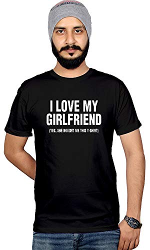 WorkshopGraphic Printed T-Shirt for Men & Women | Funny Quote Cotton T-Shirt | Love My GF Sarcasam T-Shirt | Swag T Shirt | Round Neck T Shirts Short Sleeve tees