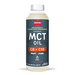 Jarrow Formulas MCT Oil – 20 fl oz – Fast Fuel for Brain & Muscles – Caprylic (C8) + Capric Acid (C10) – Ketogenic Diet Friendly – Dietary Supplement – Unflavored