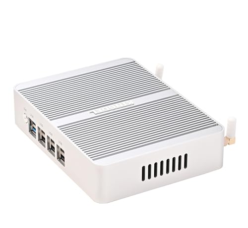 Image of KINGDEL Fanless Mini PC 4-Core 12th Gen N100(up to 3.4GHz) 16GB DDR4 RAM, 128GB SSD Mini Desktop Computer with Triple Display DP HD Support 4K 2xLAN 8xUSB