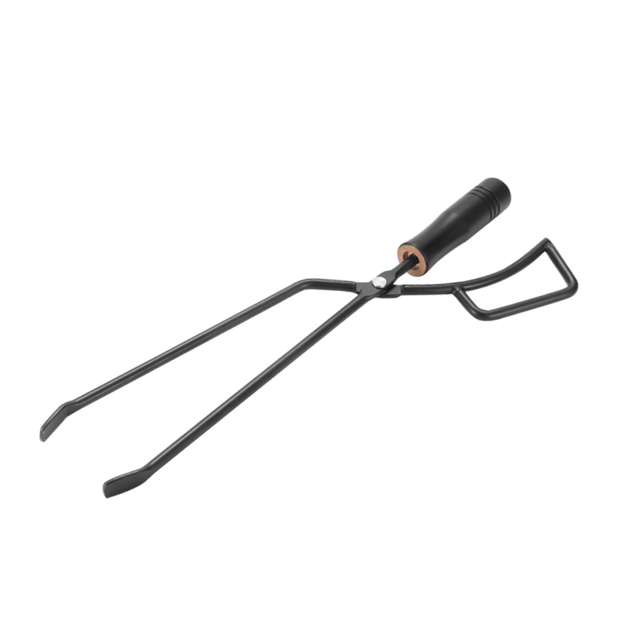 Mikikit Long Charcoal Tong Extra Long Bbq Plier for Grilling for Indoor Fireplace Outdoor Fire Pits Stain Resistant Handle Durable Labor Saving Charcoal Clamp