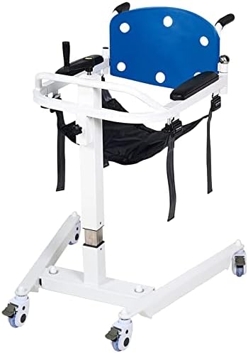 PAYRFV Patient Lift for Home Wheelchair to Car Transfer Lift, Bed to Toilet Transfer Chair with 2 Cushion, Adjustable Width Base Portable Patient Lift for Elderly Senior Living