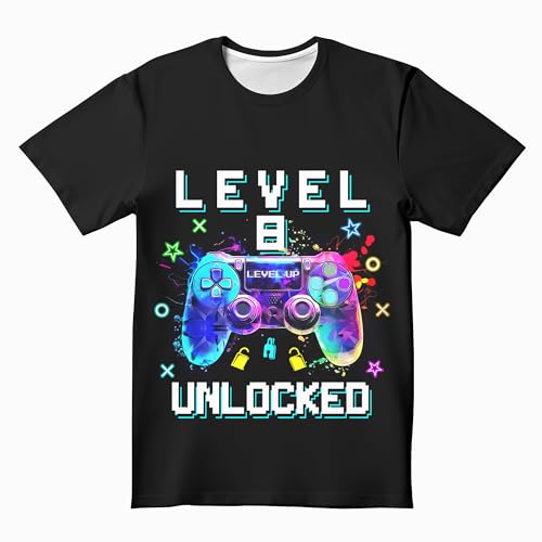Boys Girls 3D Graphic Printed T-Shirts,Kids Cool Crewneck Short Sleeve Tops Tee Shirt Tshirt for Teens 6-16 Years
