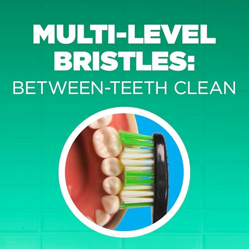 Image of GUM Multi-Clean Toothbrush, Soft Multi-Level Bristles, Medium Head, 4 Count (Pack of 3)