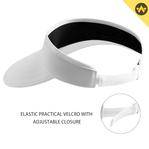 Image of WANDER Sun Visor Hats for Women Wide Brim UV Protection Adjustable Large Golf Beach Cap Packable Travel Sport Visor