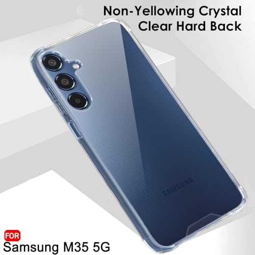 Image of TheGiftKart Crystal Clear Back Cover Case for Samsung Galaxy M35 5G | 360 Degree Protection | Shock Proof Design | Transparent Back Cover Case for Samsung Galaxy M35 5G (PC & TPU, Transparent Bumper)